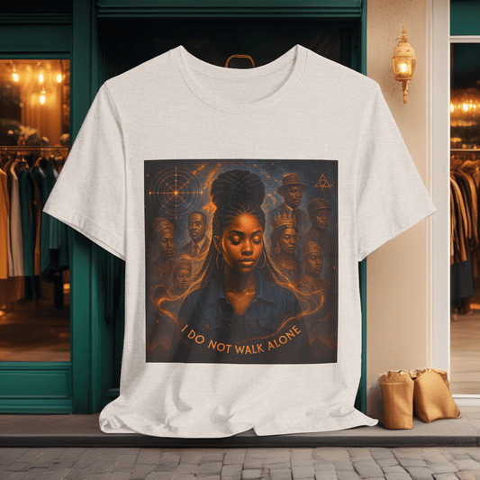 Ancestral Embrace Tee - “I Do Not Walk Alone” Heritage Tee | Legacy Frequency Collection - OMG! Rose
