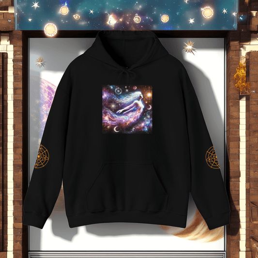 Astral Drifter Hoodie – Cosmic Reverie Edition | Celestial Goddess Art - OMG! Rose