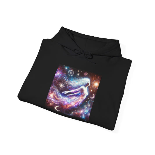 Astral Drifter Hoodie – Cosmic Reverie Edition | Celestial Goddess Art - OMG! Rose