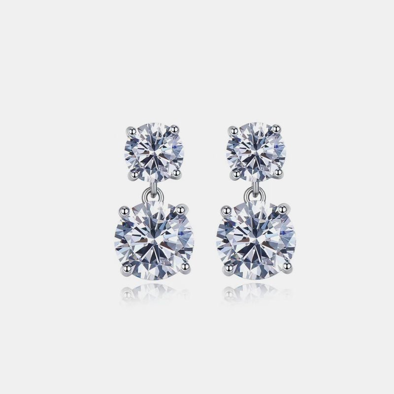 10 Carat Moissanite 925 Sterling Silver Earrings - OMG! Rose