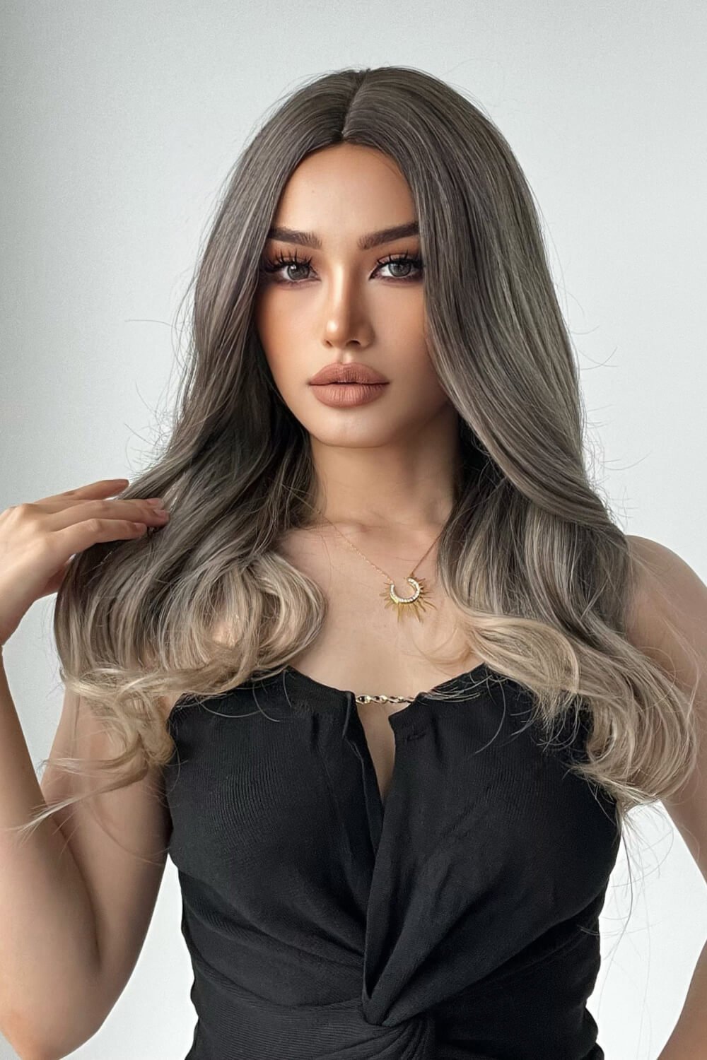 13*1" Full - Machine Wigs Synthetic Long Straight 24" - OMG! Rose