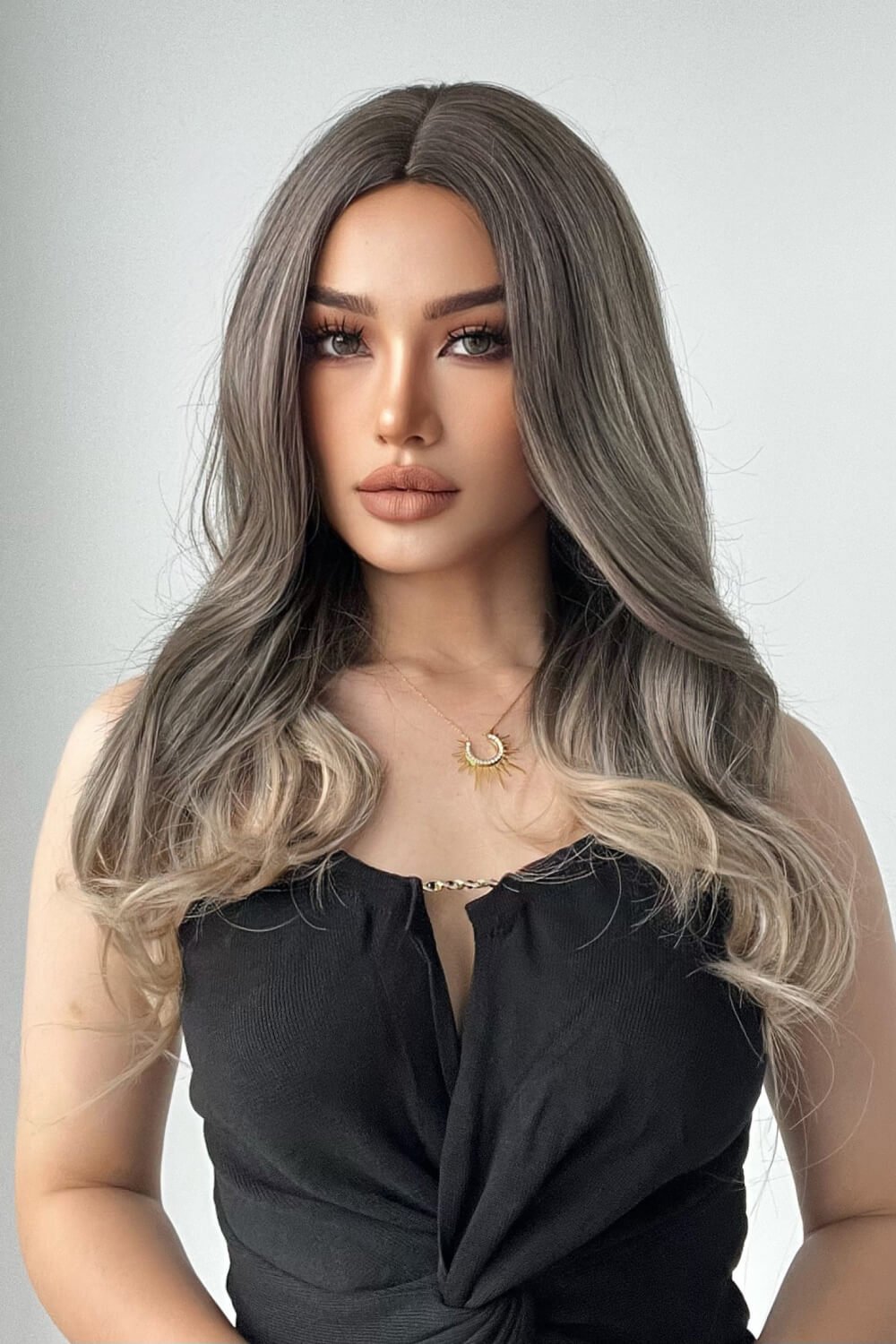 13*1" Full - Machine Wigs Synthetic Long Straight 24" - OMG! Rose