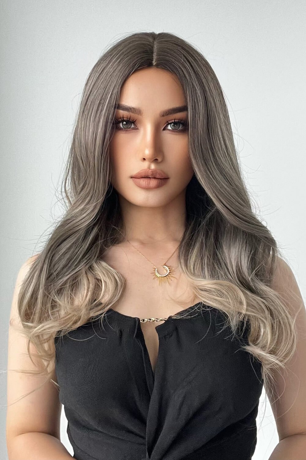 13*1" Full - Machine Wigs Synthetic Long Straight 24" - OMG! Rose