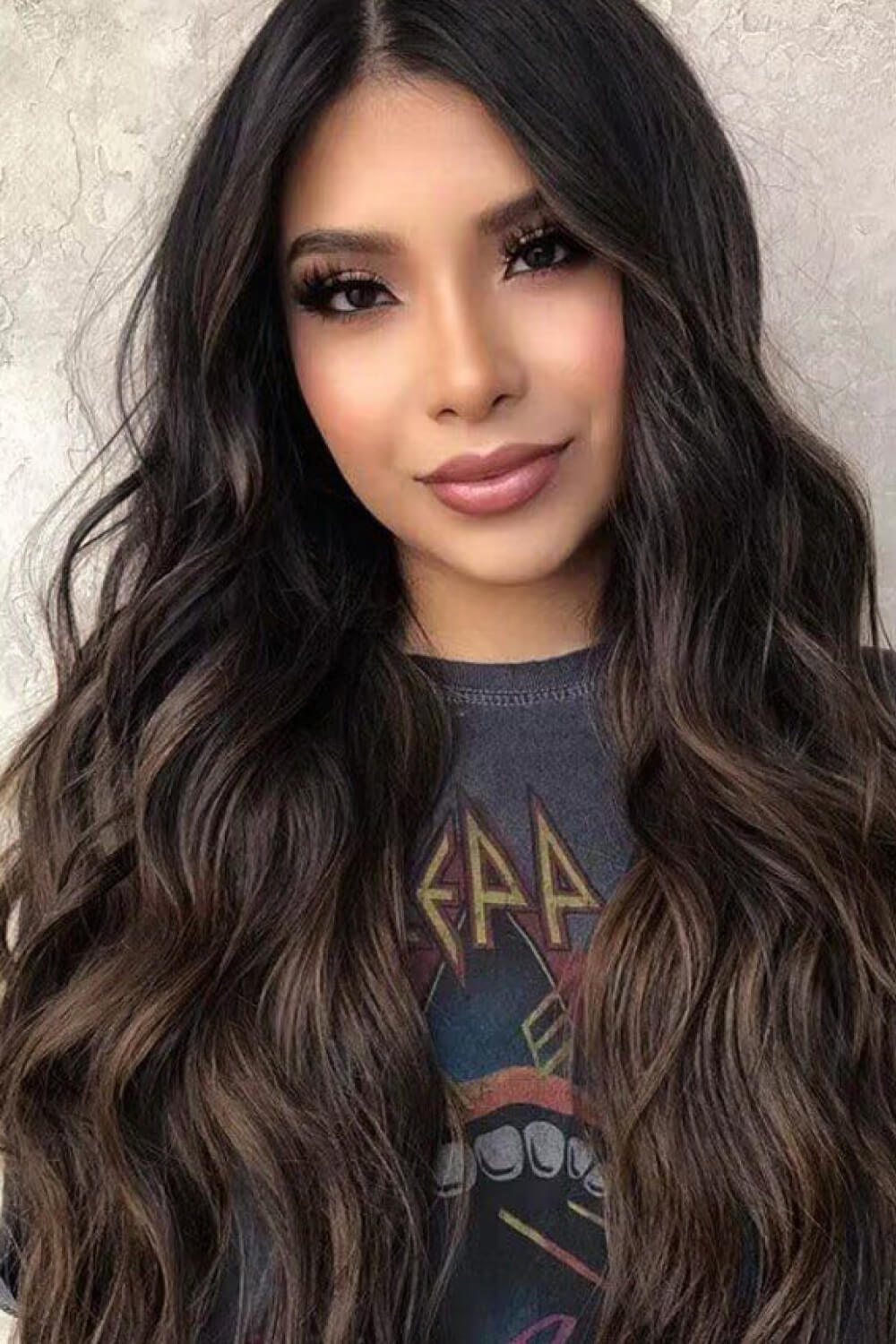 13*2" Lace Front Wigs Synthetic Long Wave 26" Heat Safe 150% Density in Brown - OMG! Rose