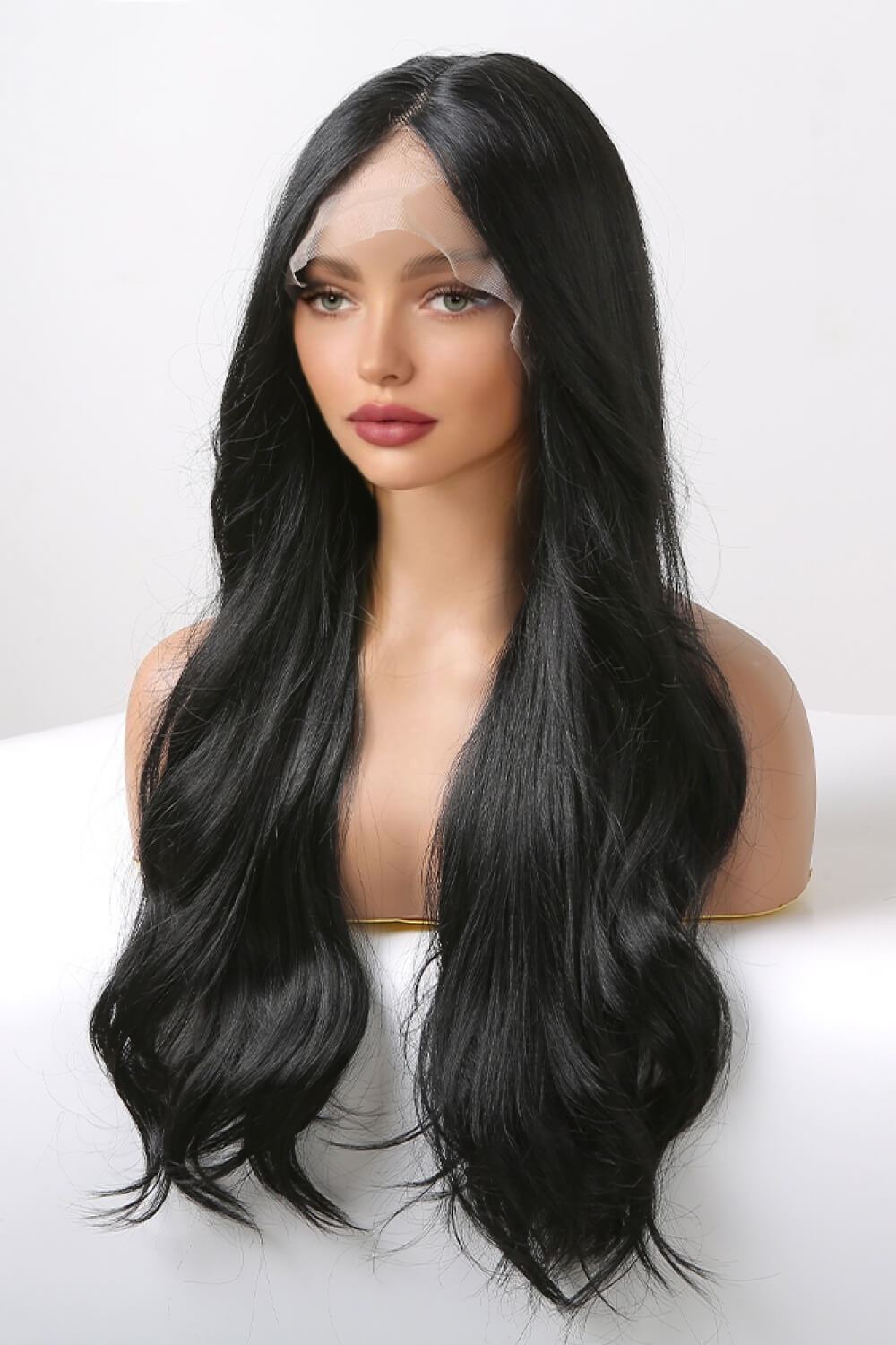 13*2" Lace Front Wigs Synthetic Long Wavy 24" 150% Density - OMG! Rose