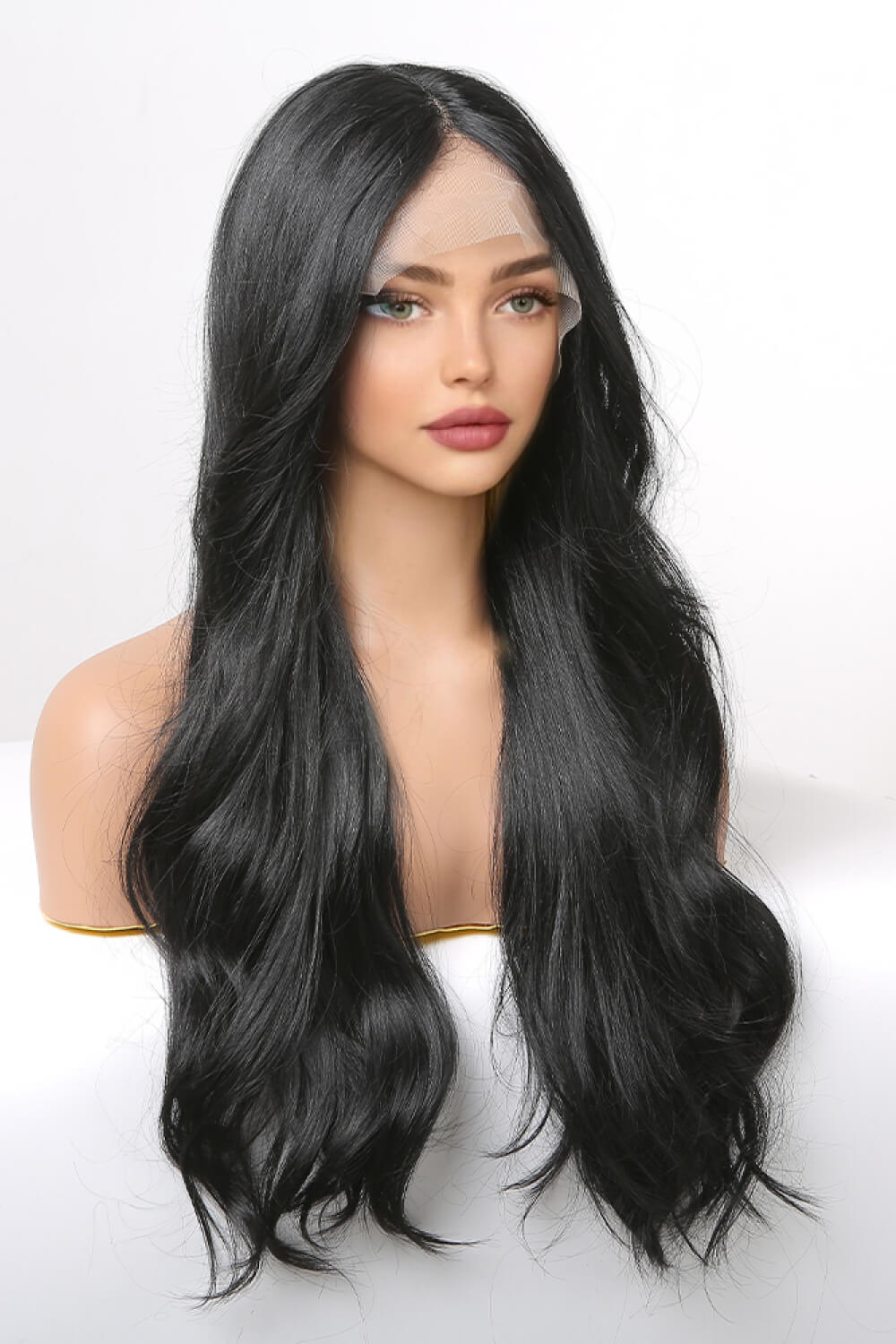 13*2" Lace Front Wigs Synthetic Long Wavy 24" 150% Density - OMG! Rose