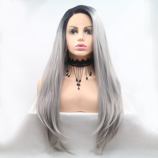 13*3" Lace Front Wigs Synthetic Long Straight 24" 130% Density - OMG! Rose