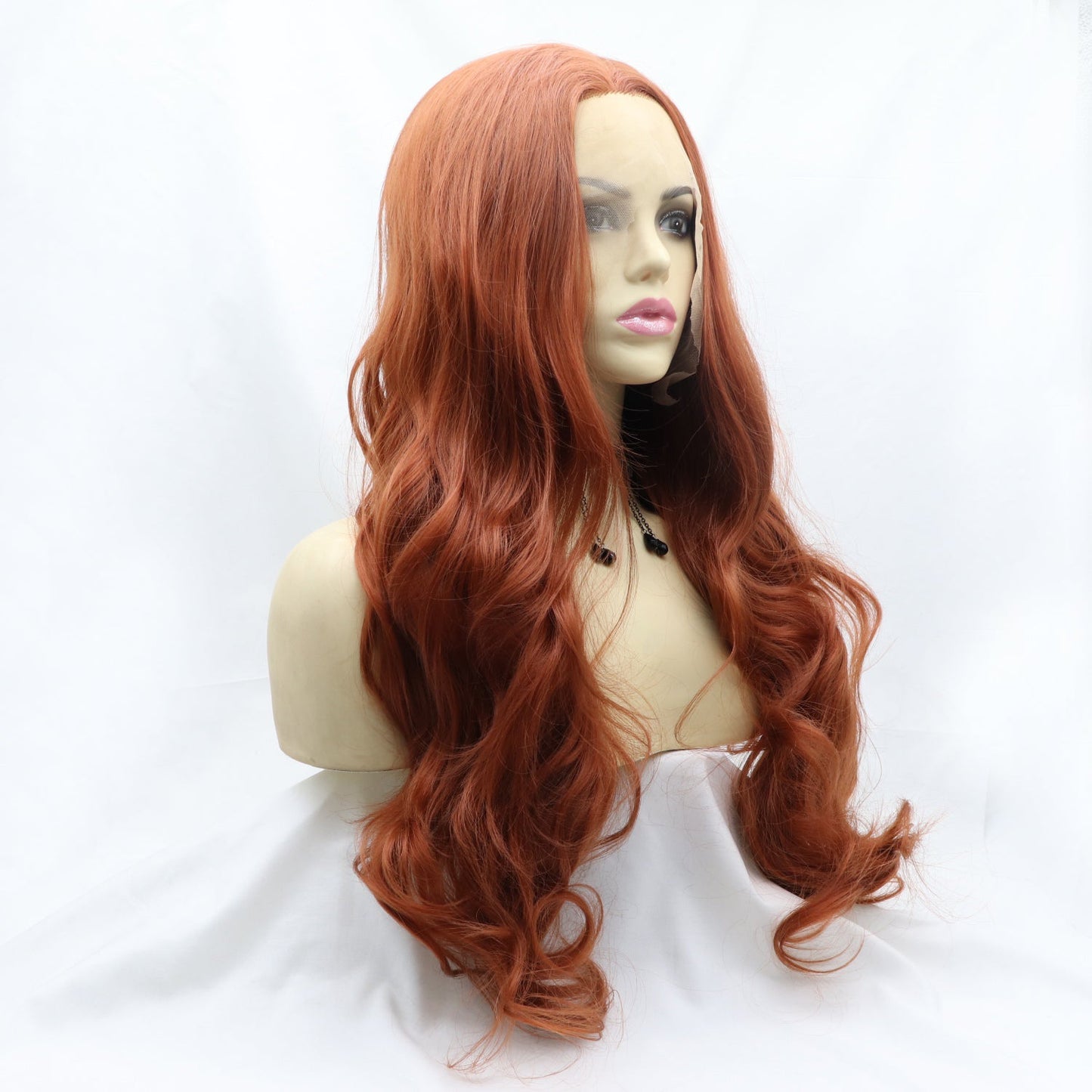 13*3" Lace Front Wigs Synthetic Long Wavy 24" 130% Density - OMG! Rose