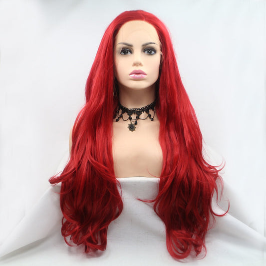 13*3" Lace Front Wigs Synthetic Long Wavy 24" 130% Density - OMG! Rose