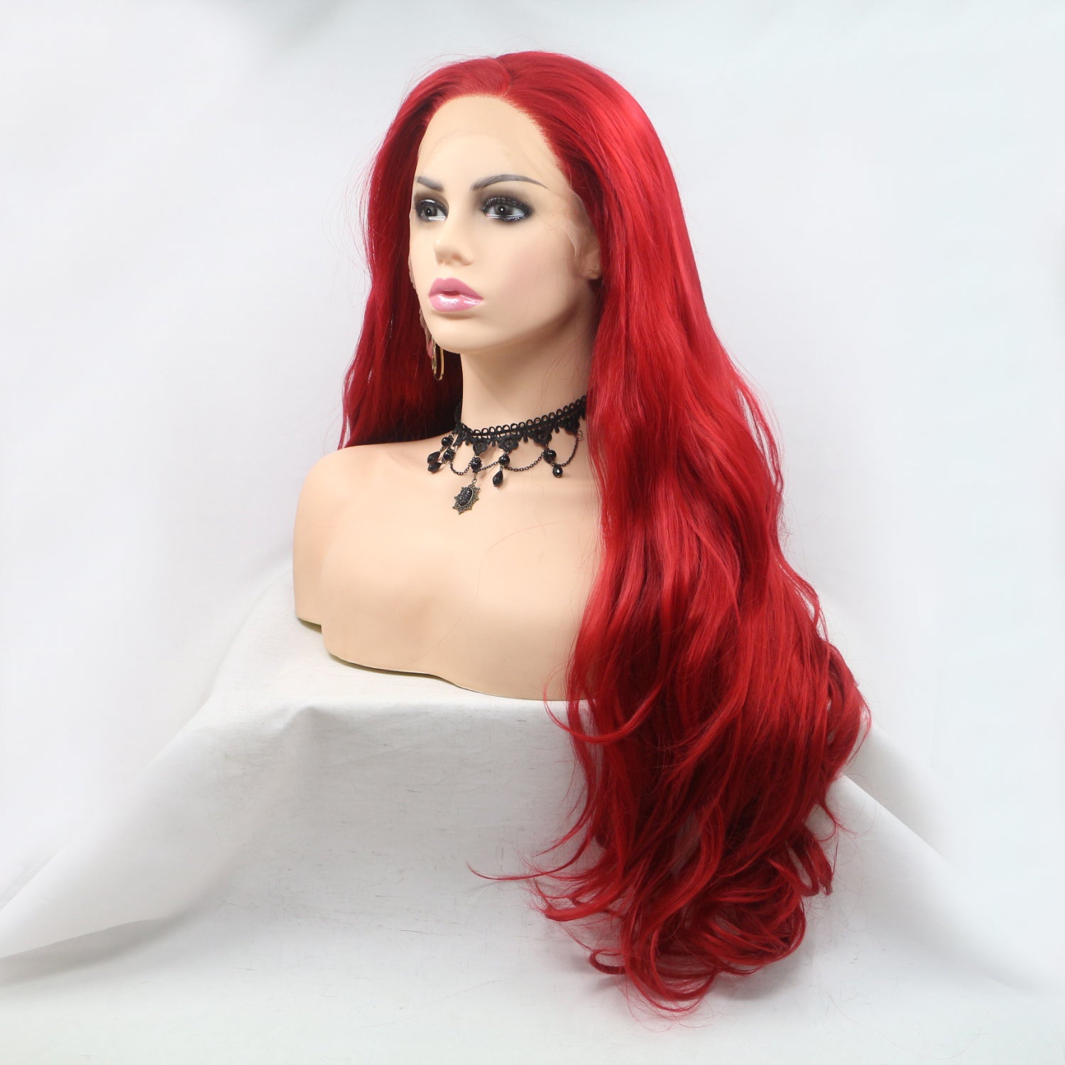 13*3" Lace Front Wigs Synthetic Long Wavy 24" 130% Density - OMG! Rose