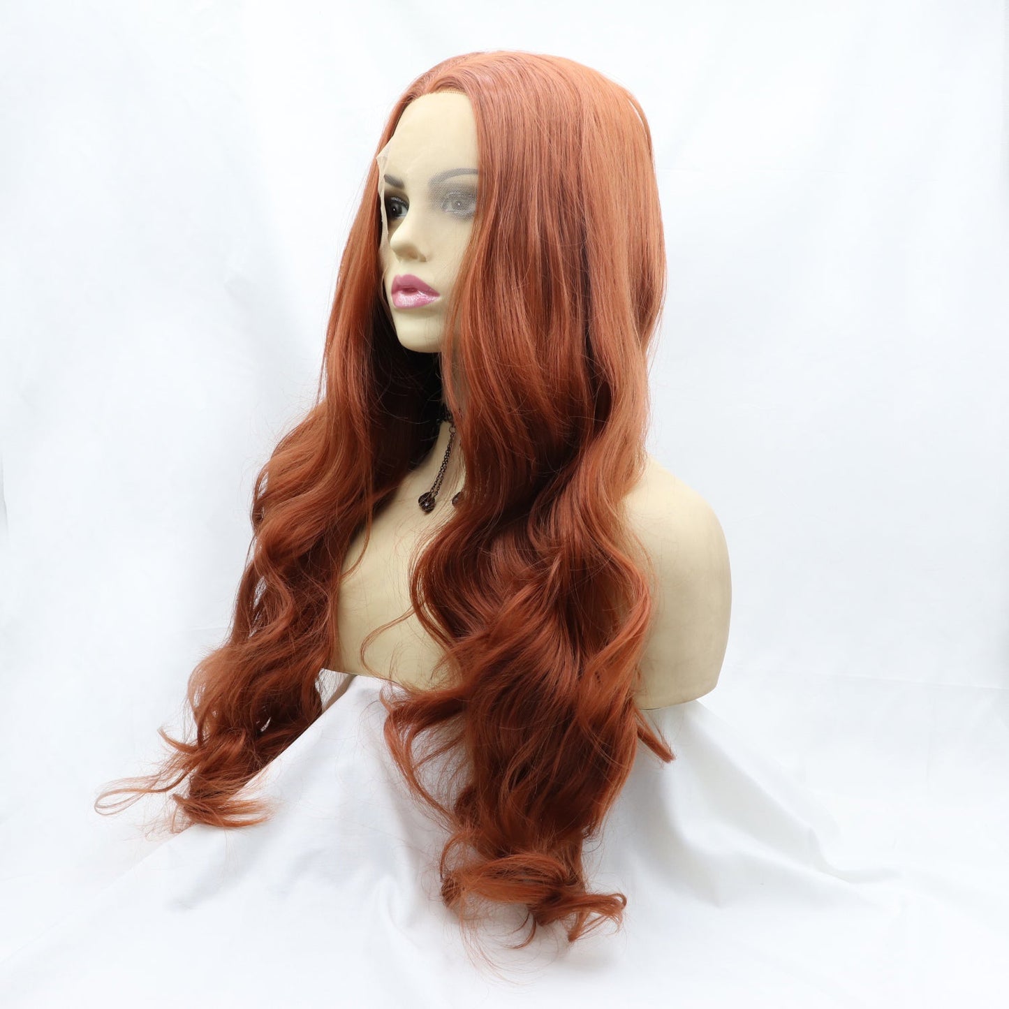 13*3" Lace Front Wigs Synthetic Long Wavy 24" 130% Density - OMG! Rose