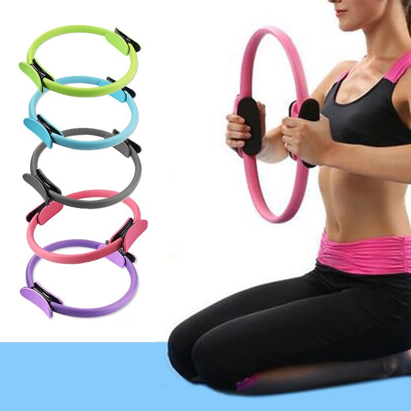 Yoga Fitness Pilates Ring Women Girls Circle Magic Dual Exercise Home Gym Workout Sports Lose Weight Body Resistance - OMG! Rose