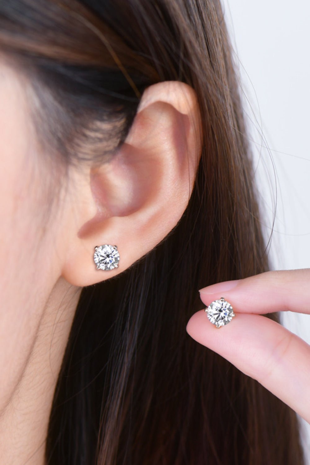 2 Carat Moissanite 925 Sterling Silver Stud Earrings - OMG! Rose