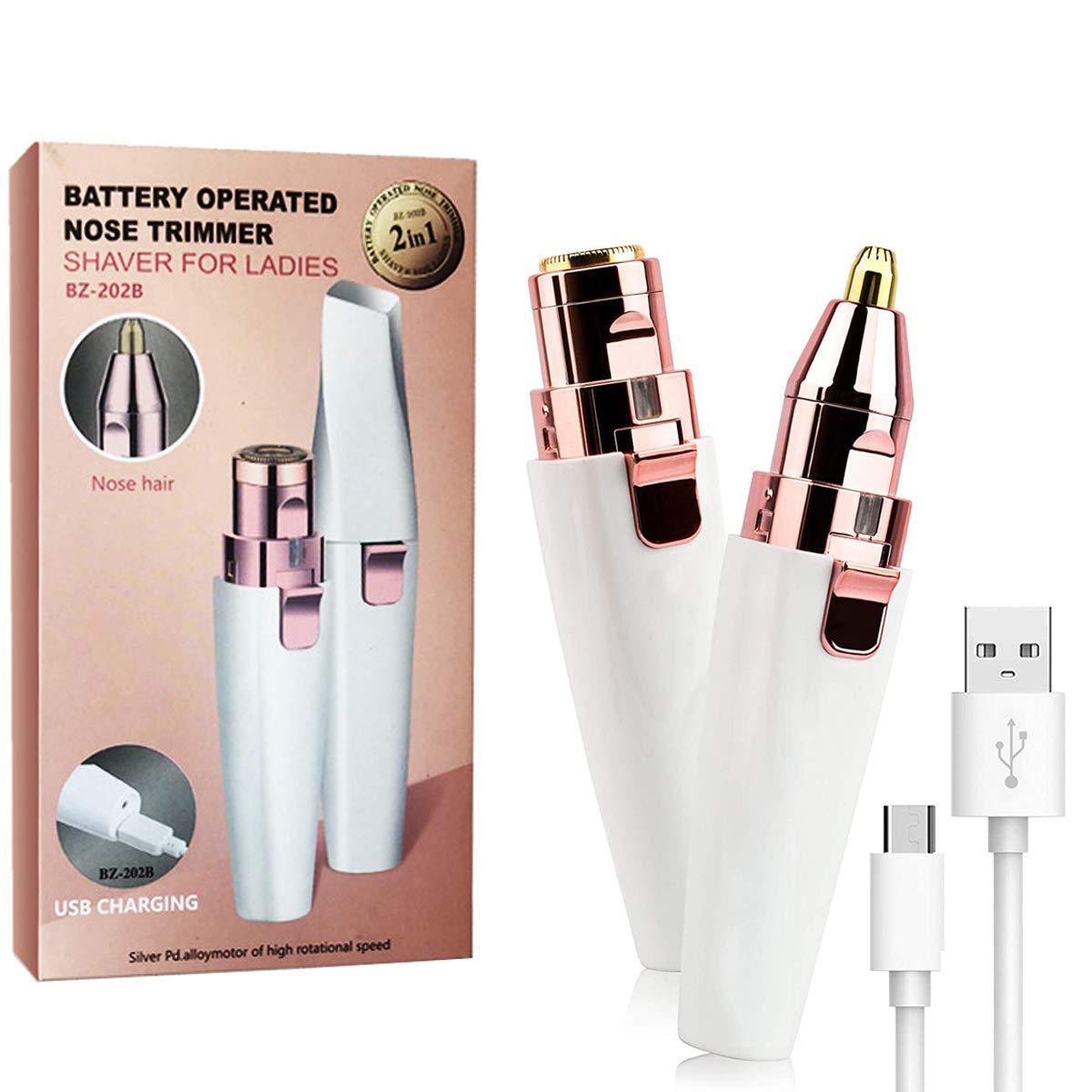 2 In 1 Electric Eyebrow Trimmer - OMG! Rose