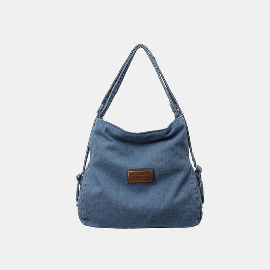 Adjustable Strap Denim Shoulder Bag - OMG! Rose