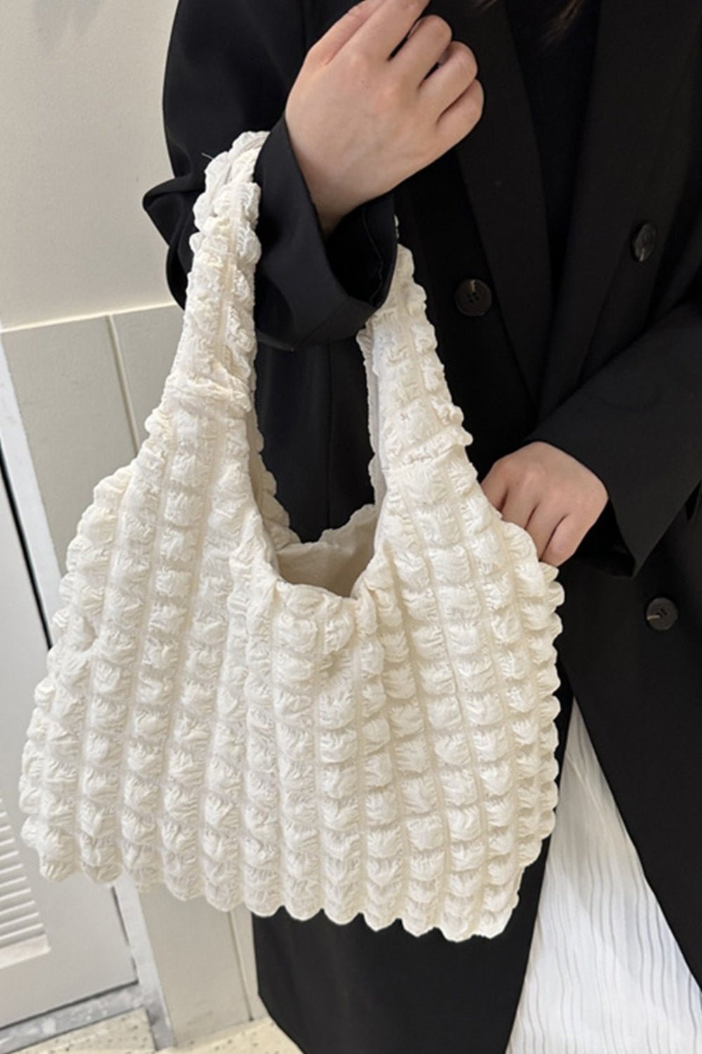 Cloud Puffy Shoulder Tote Bag - OMG! Rose