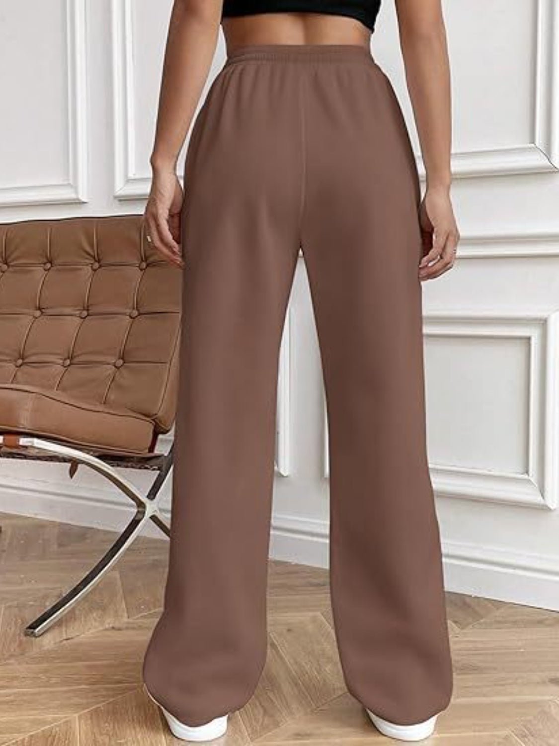 Drawstring Wide Leg Pants with Pockets - OMG! Rose