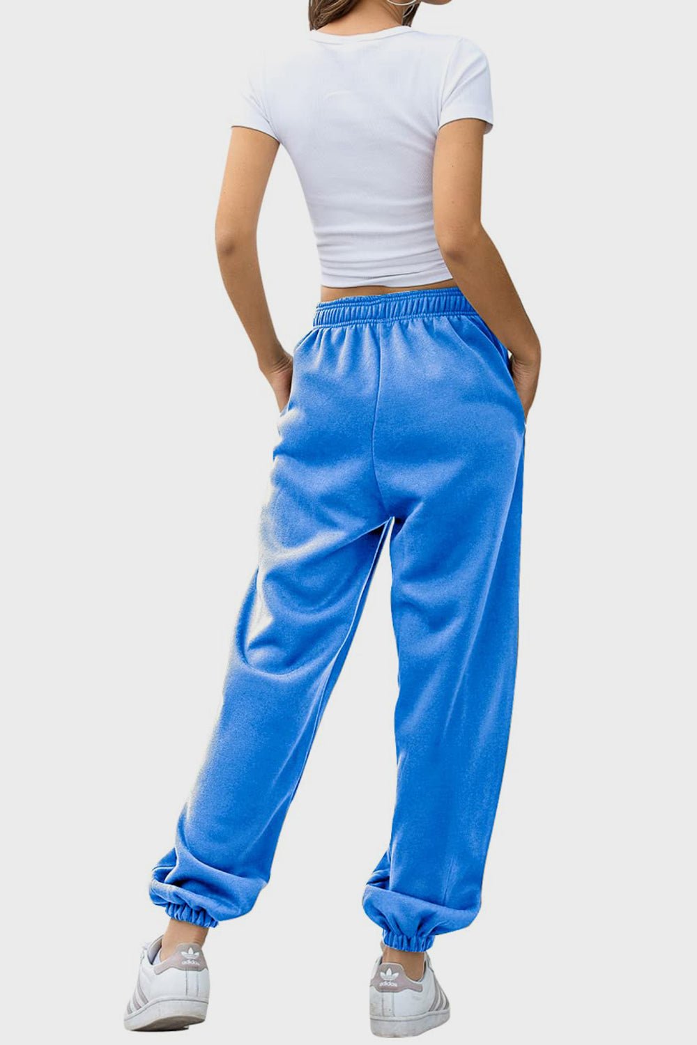 Elastic Waist Joggers with Pockets - OMG! Rose