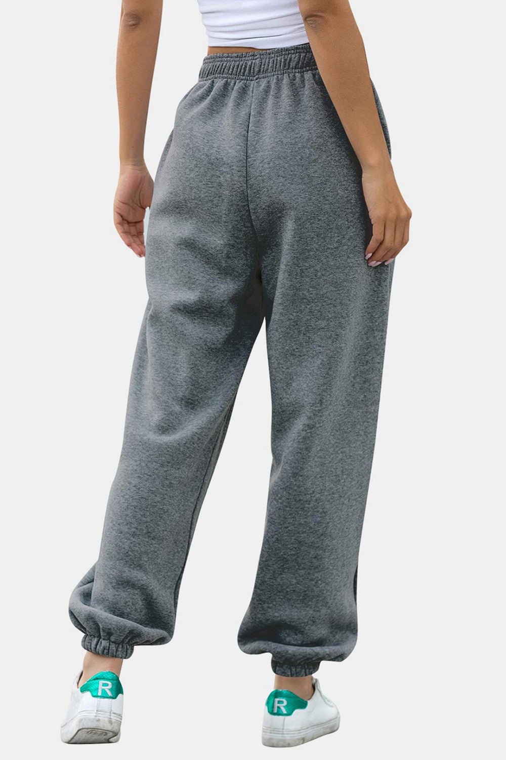 Elastic Waist Joggers with Pockets - OMG! Rose