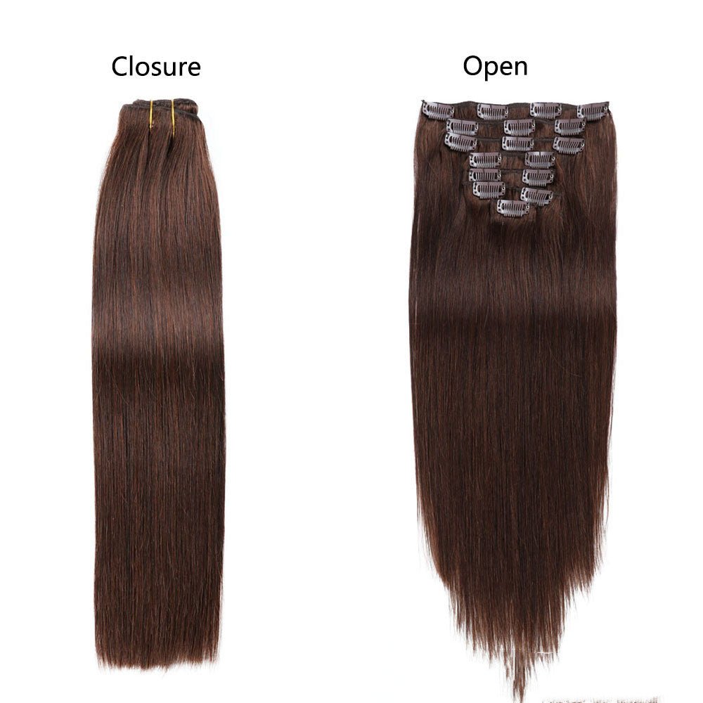 Enhance You Human Hair Clip - in Extensions - Brown - OMG! Rose