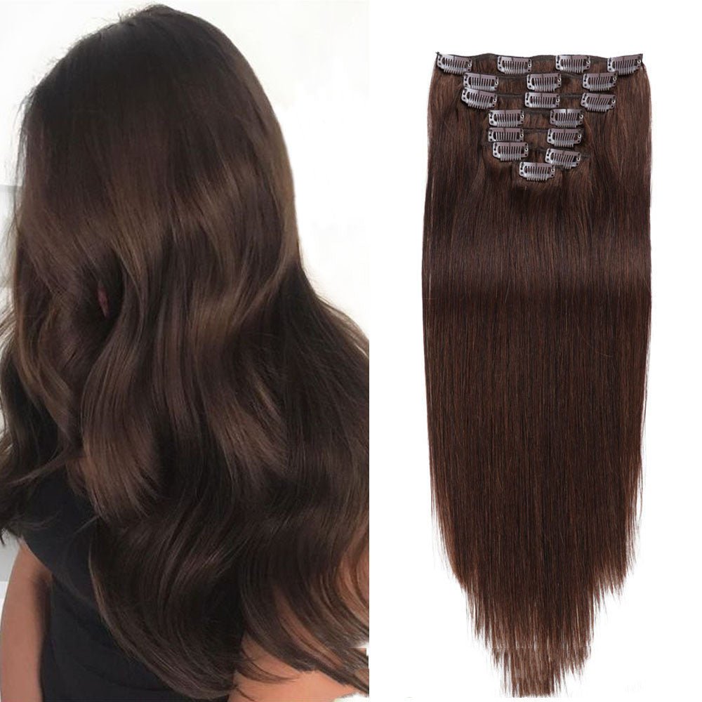 Enhance You Human Hair Clip - in Extensions - Brown - OMG! Rose