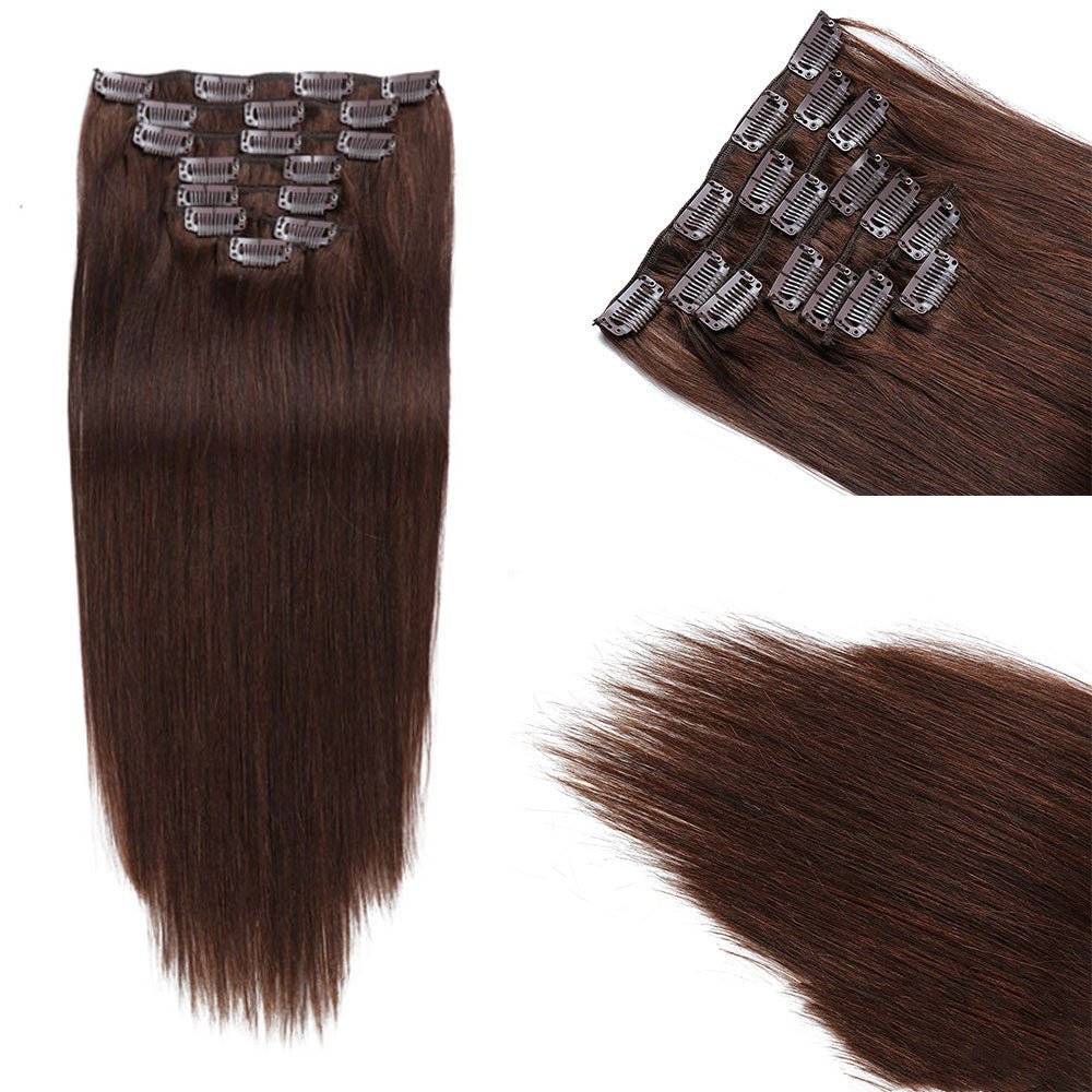 Enhance You Human Hair Clip - in Extensions - Brown - OMG! Rose