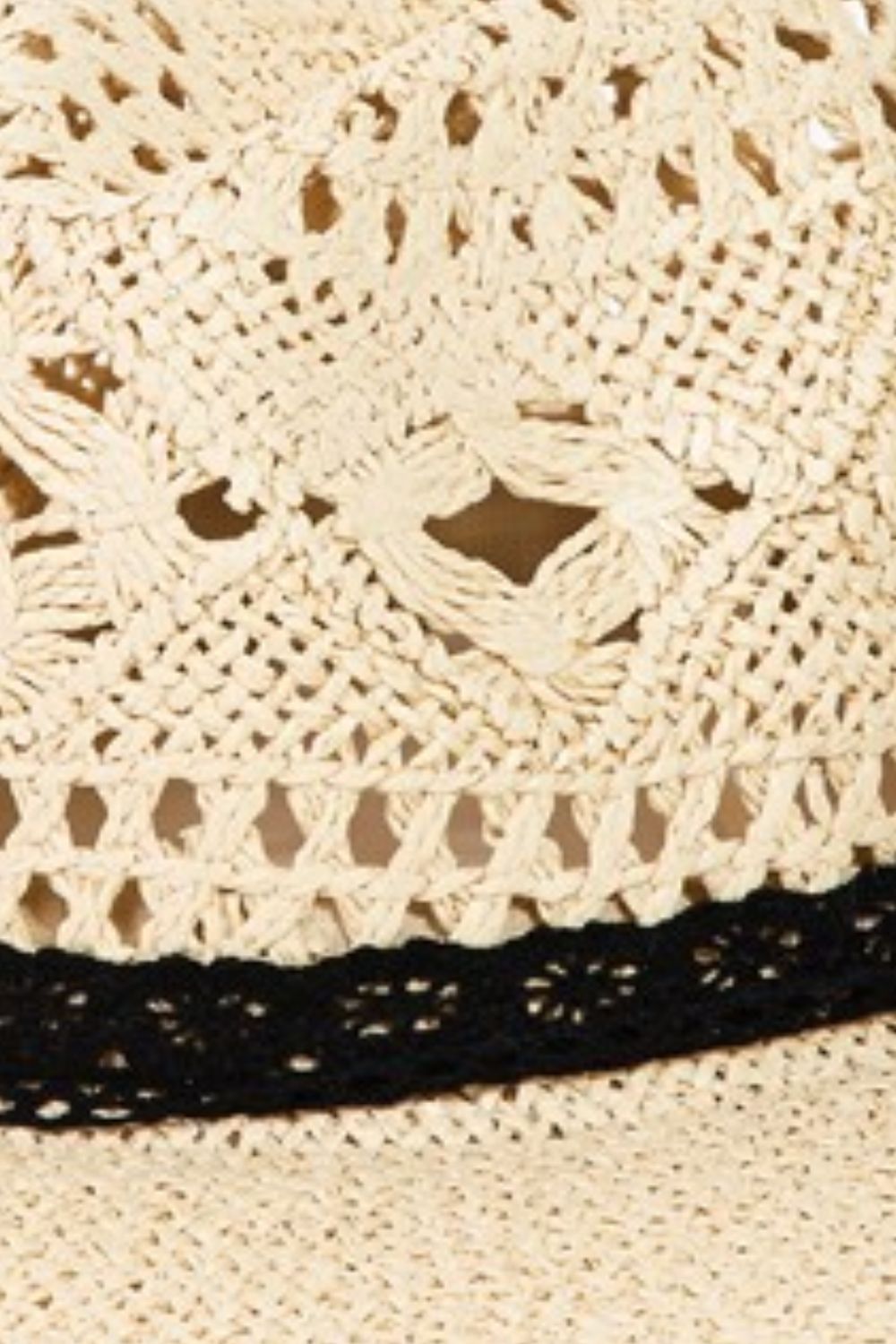 Fame Openwork Lace Detail Wide Brim Hat - OMG! Rose