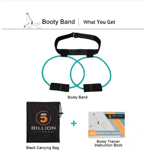 Fitness Women Booty Butt Band Resistance Bands Adjustable Waist Belt Pedal Exerciser For Glutes Muscle Workout Free Bag - OMG! Rose