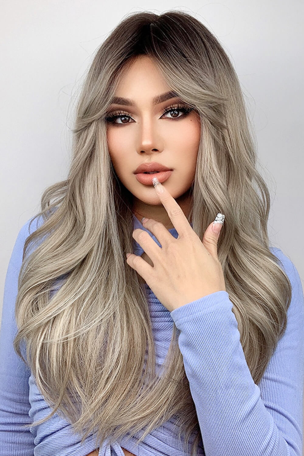 Full Machine Long Wave Wigs 26'' - OMG! Rose