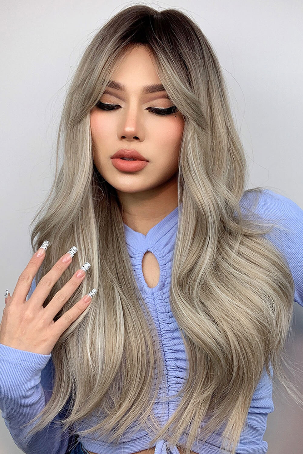 Full Machine Long Wave Wigs 26'' - OMG! Rose