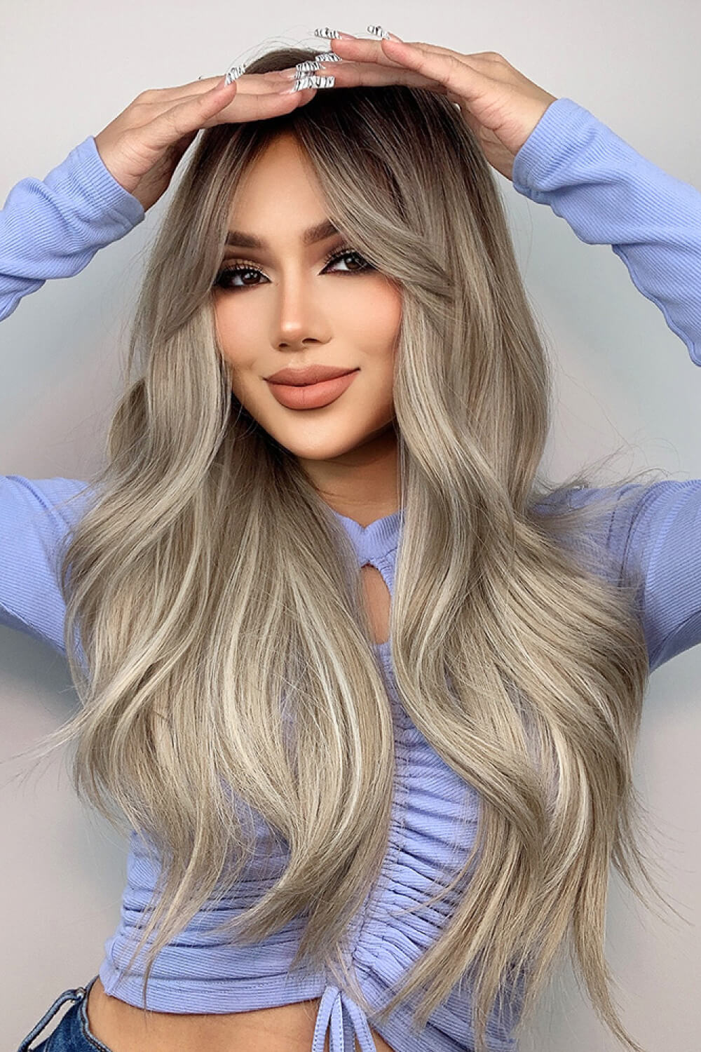 Full Machine Long Wave Wigs 26'' - OMG! Rose