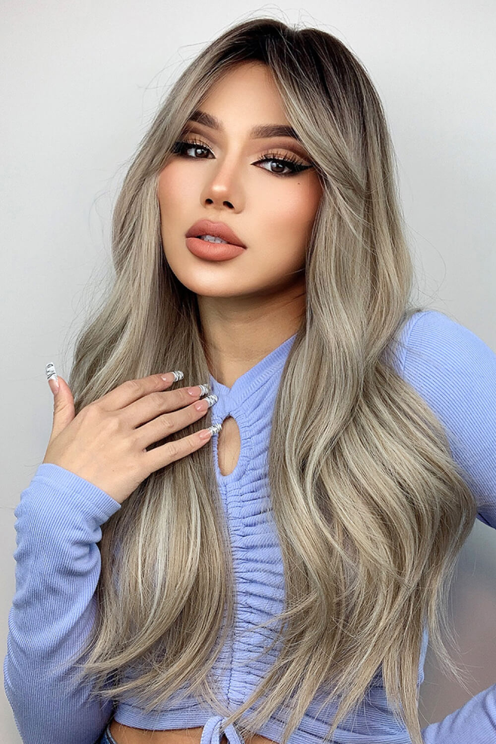 Full Machine Long Wave Wigs 26'' - OMG! Rose