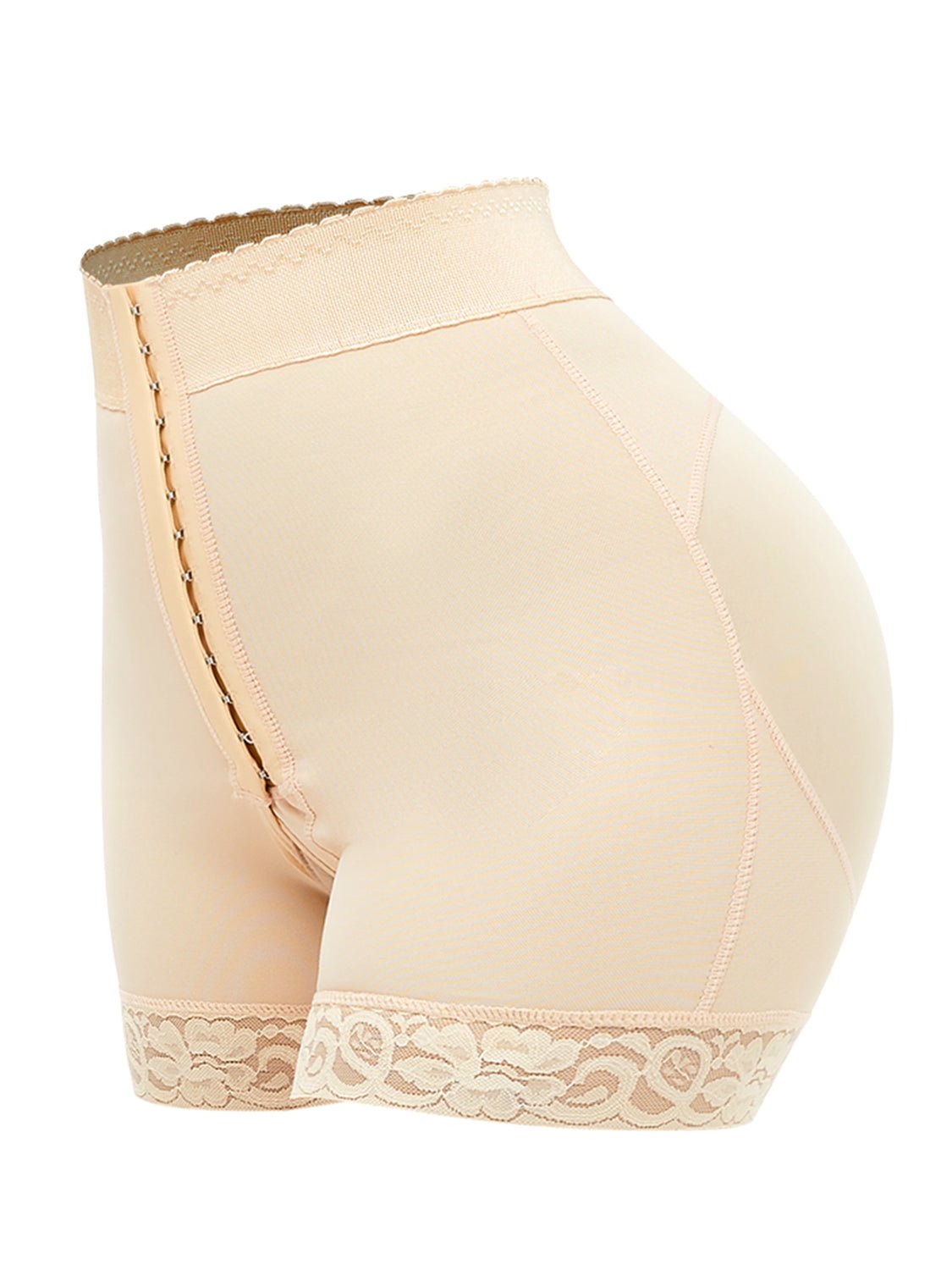 Full Size Lace Detail Hook-and-Eye Shaping Shorts - OMG! Rose