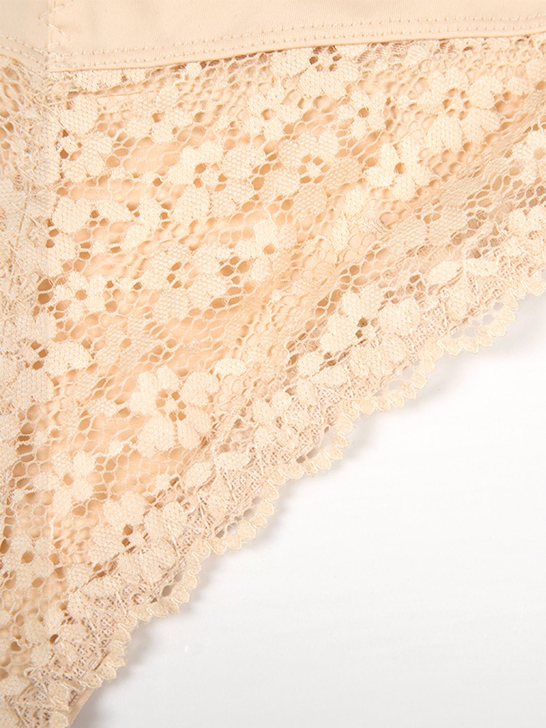 Full Size Lace Detail Shaping Shorts - OMG! Rose