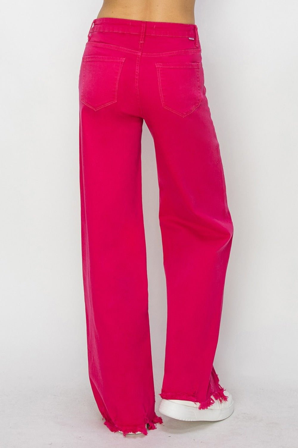 High Rise Wide Leg Jeans - OMG! Rose