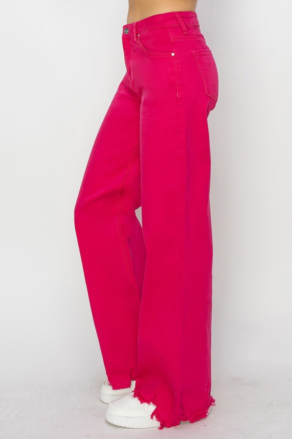 High Rise Wide Leg Jeans - OMG! Rose