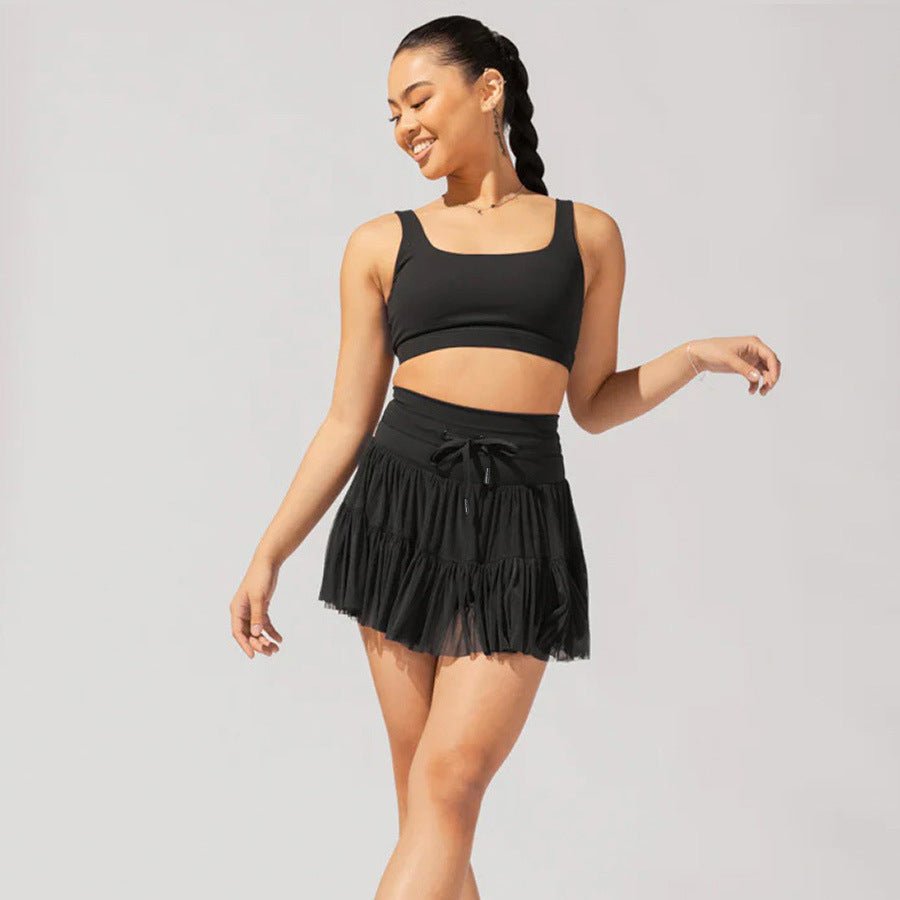 High Waist Pleated Sports Skirt - OMG! Rose