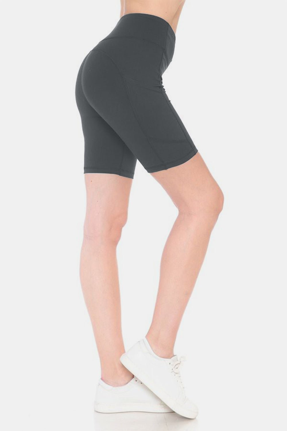 Leggings Depot Full Size High Waist Active Shorts - OMG! Rose