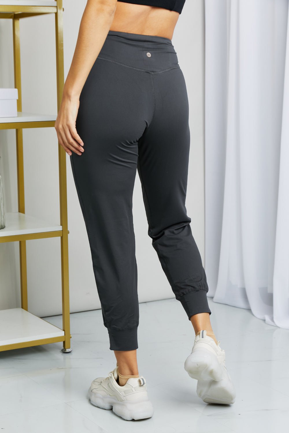 Leggings Depot Full Size Wide Waistband Cropped Joggers - OMG! Rose