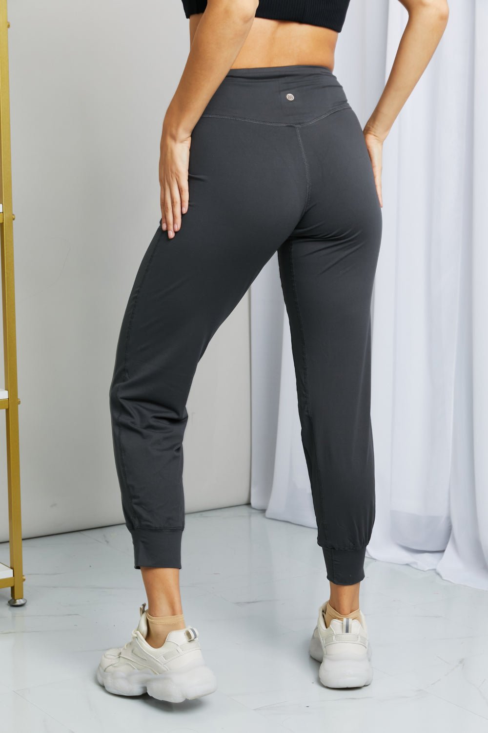 Leggings Depot Full Size Wide Waistband Cropped Joggers - OMG! Rose