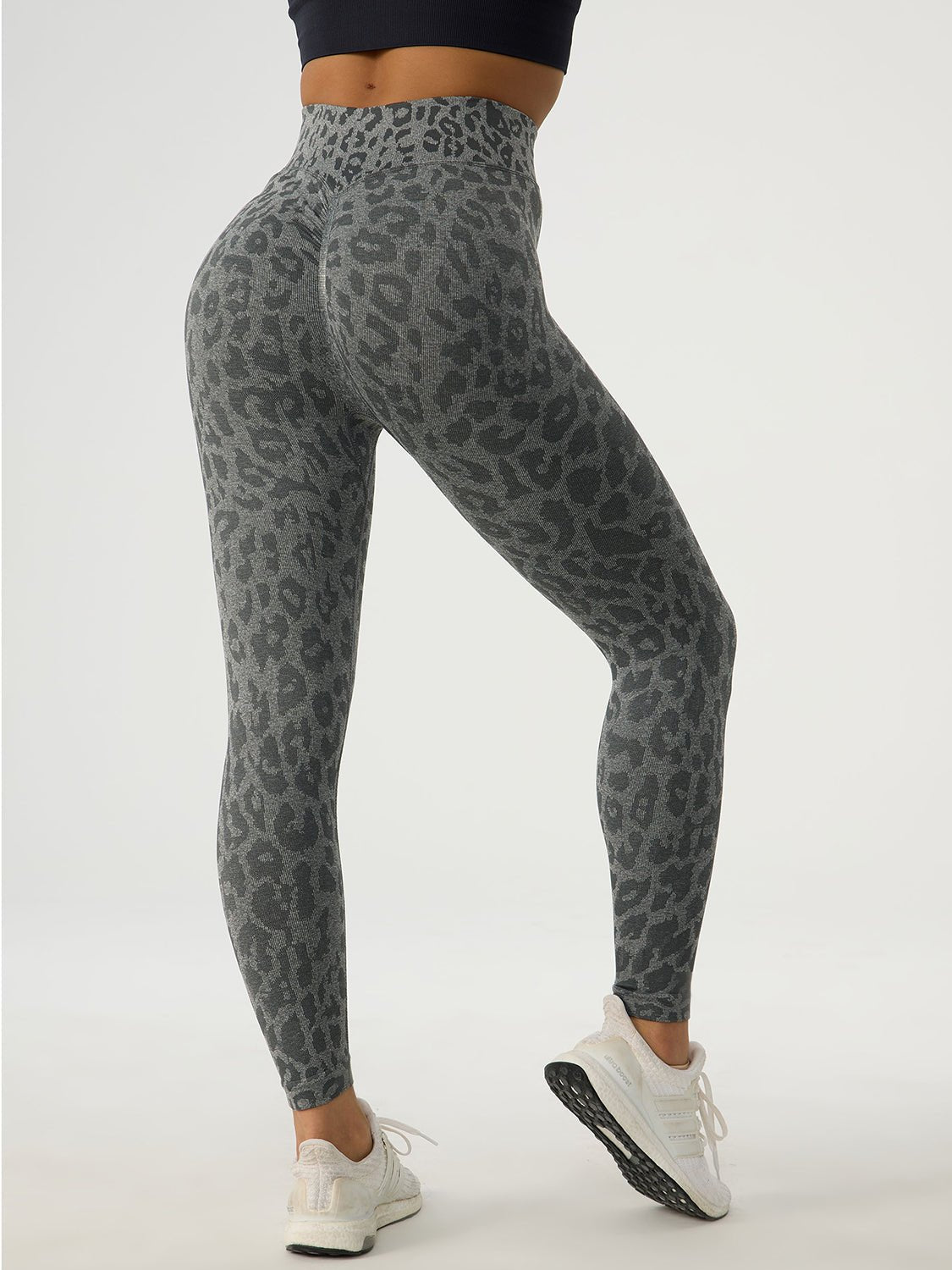 Leopard High Waist Active Pants - OMG! Rose