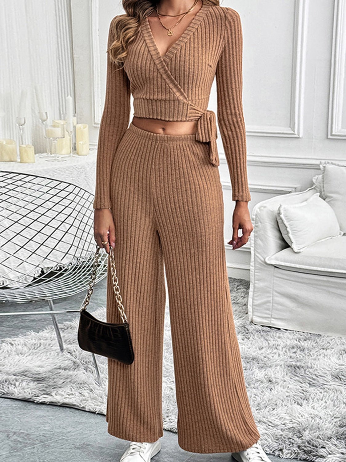 Long Sleeve Top and Pants Set - OMG! Rose