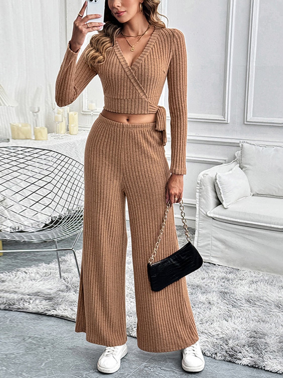 Long Sleeve Top and Pants Set - OMG! Rose