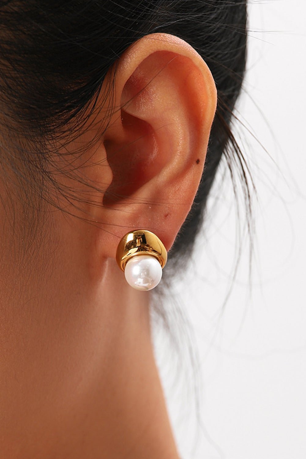 Lovelier Than Ever Pearl Stud Earrings - OMG! Rose
