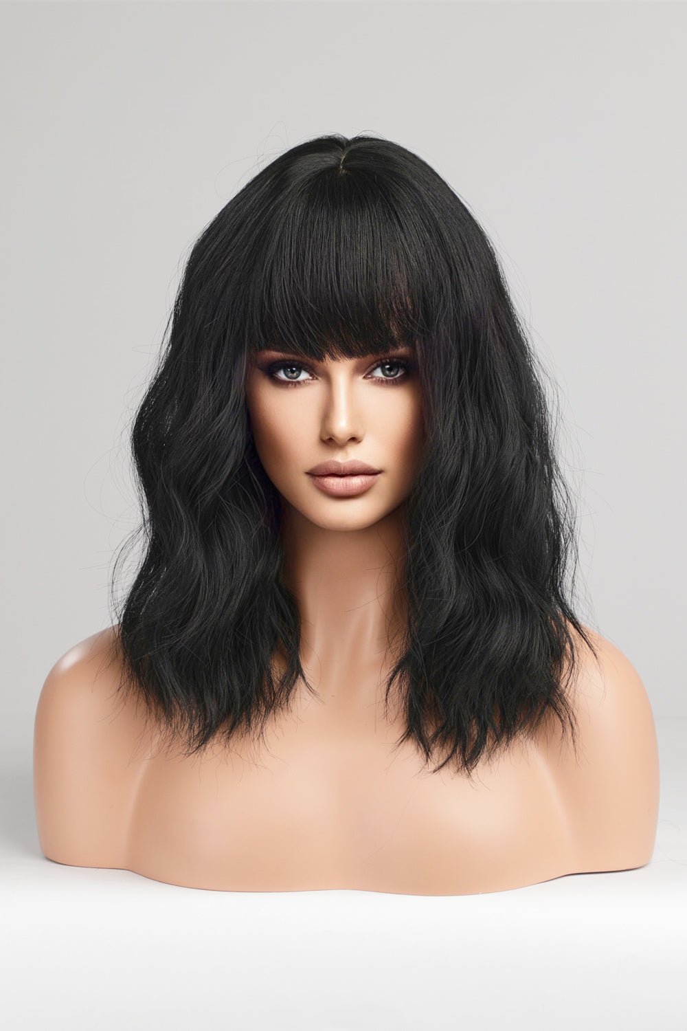 Mid - Length Wave Synthetic Wigs 12'' - OMG! Rose