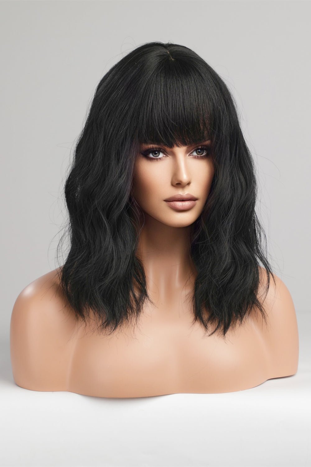 Mid - Length Wave Synthetic Wigs 12'' - OMG! Rose