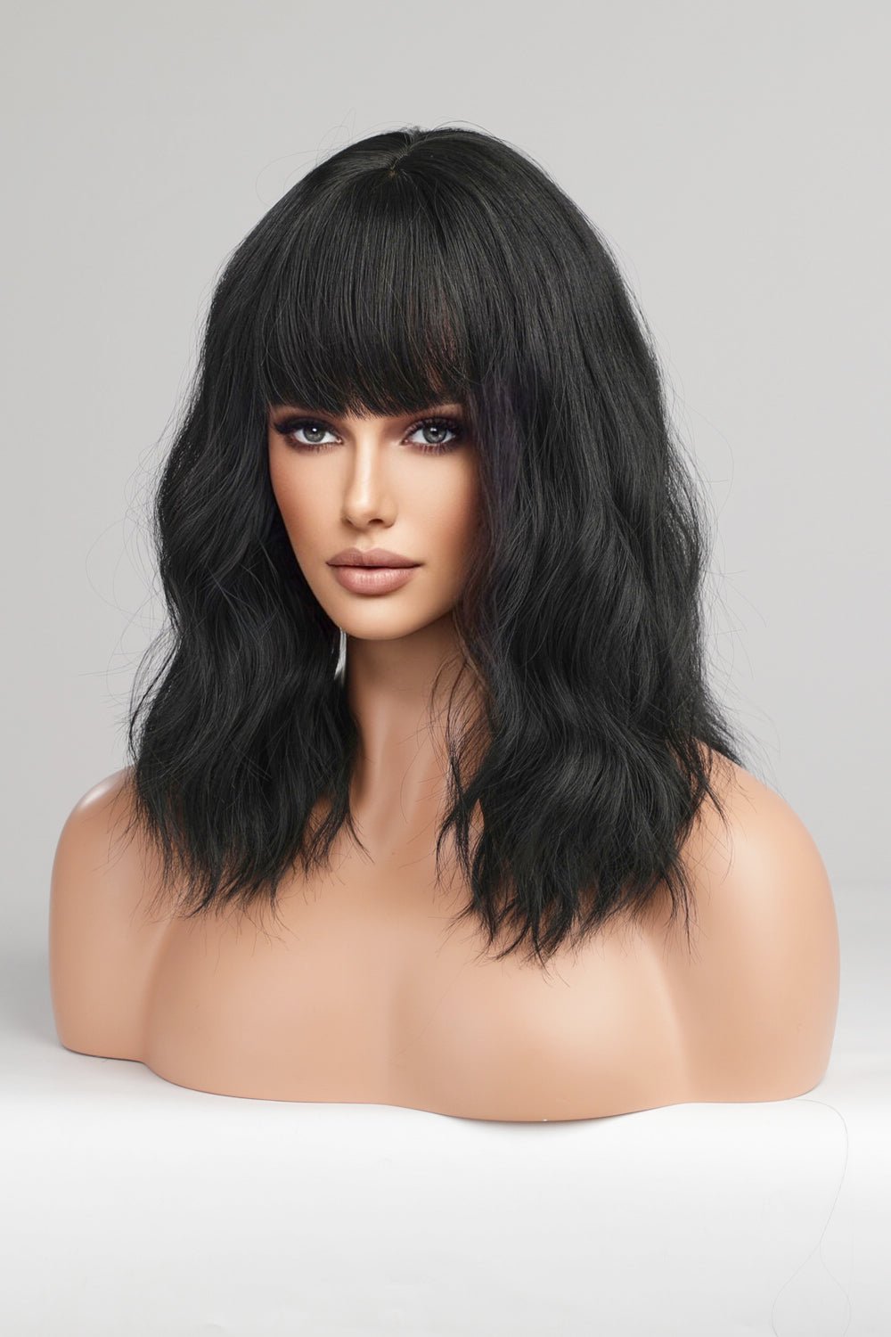 Mid - Length Wave Synthetic Wigs 12'' - OMG! Rose