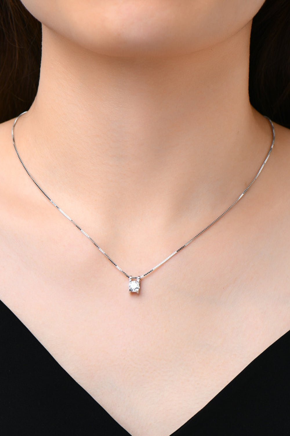 Moissanite 925 Sterling Silver Necklace - OMG! Rose