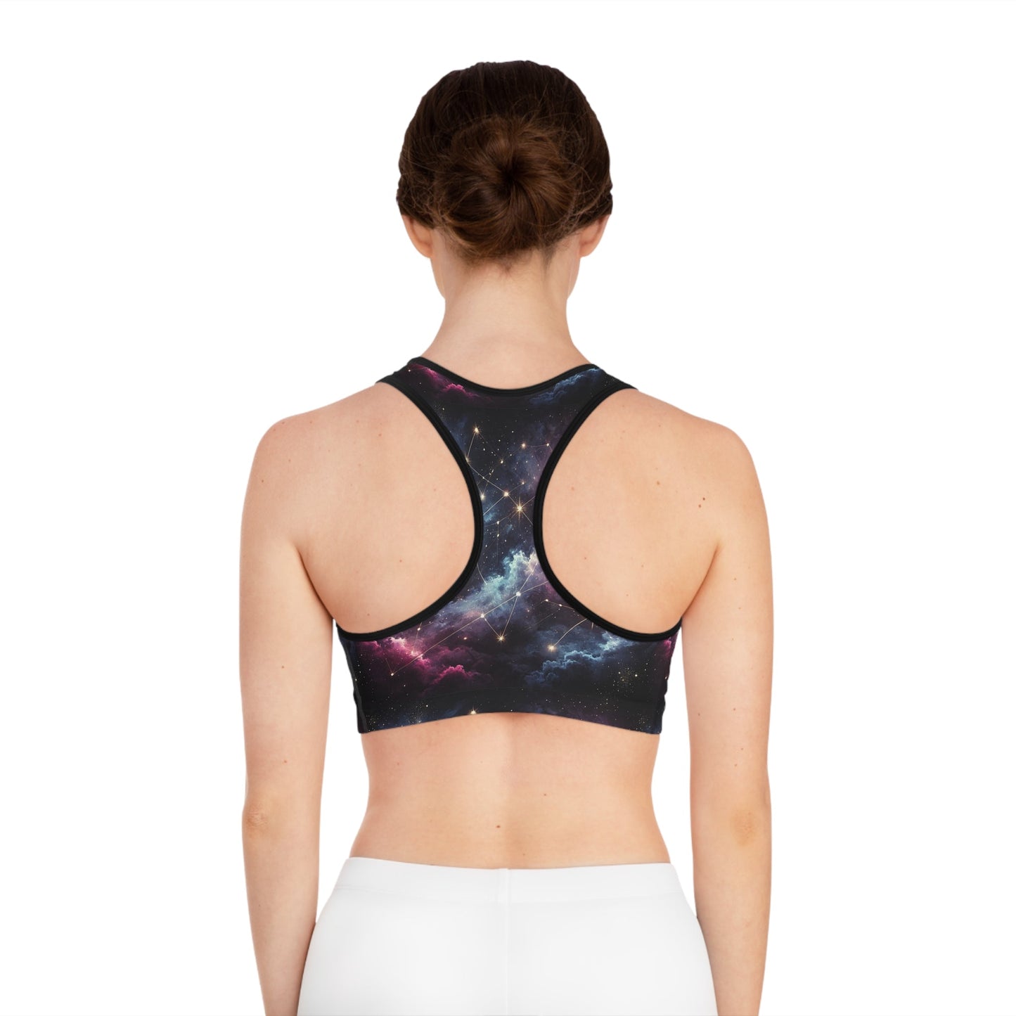 Nebula Drifter Sports Bra - Stylish Activewear for Fitness Enthusiasts - OMG! Rose