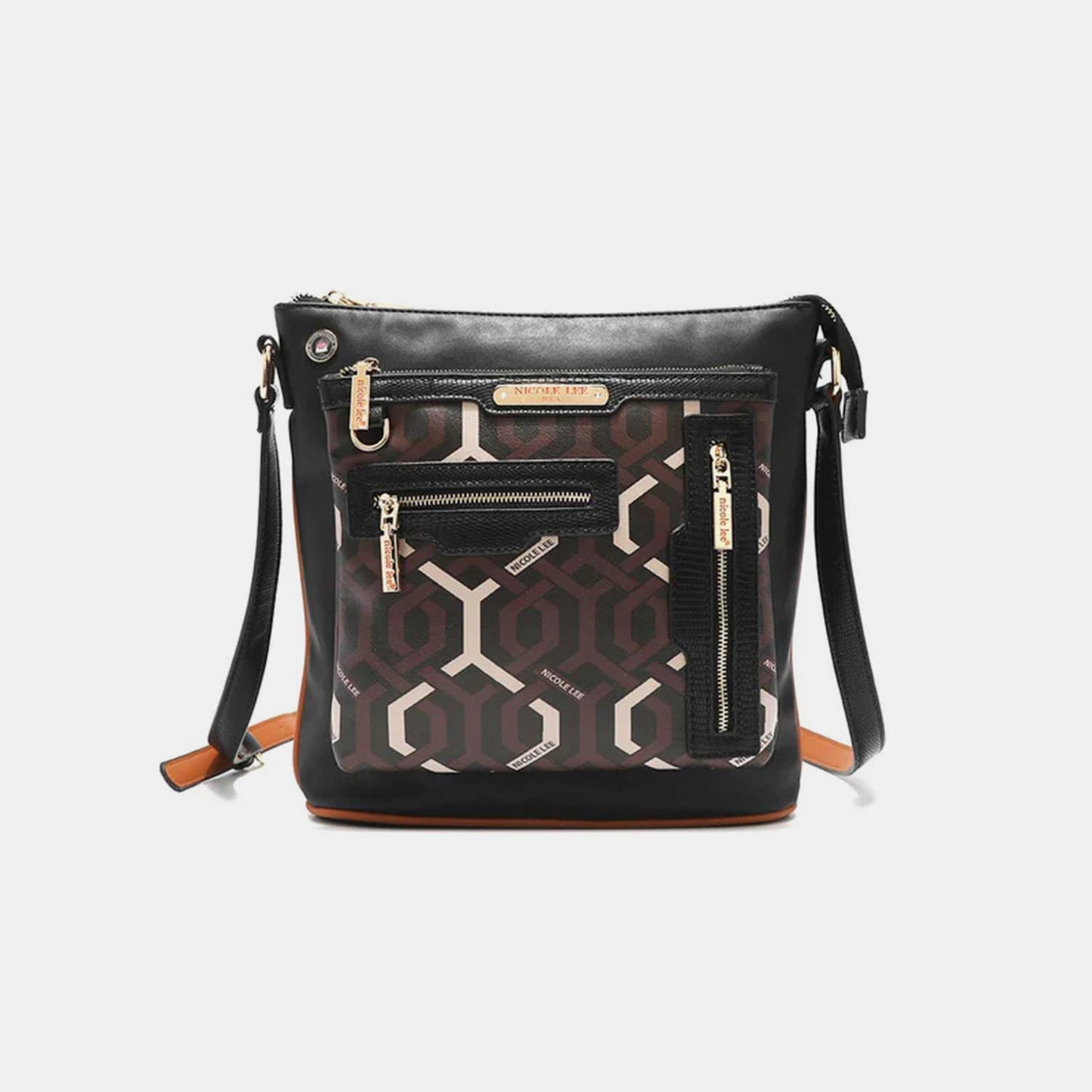 Nicole Lee USA Geometric Pattern Crossbody Bag - OMG! Rose